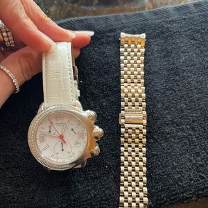 Pippo Italian White and Silver women’s Watch with diamond Basel